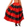 Womens Flamenco Dance Skirt Tiered Ruffles Wide Hemline Ballroom Dancing Skirt Carnival Stage Performance Costume