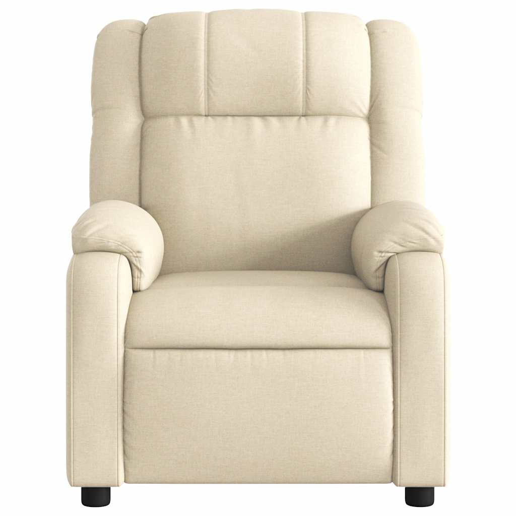 Massage Relax Chair Cream Colored Fabric