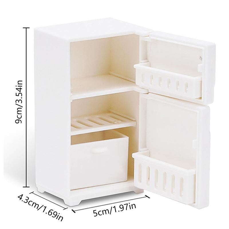 3D Симпатичная Мини-модель холодильника, украшение, наклейка на холодильник, домашняя коллекция, подарок с деталями для еды, забавная наклейка с сообщением