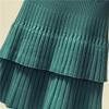 Женская юбка: Весенне-осенняя плиссированная юбка с высокой талией, короткая трикотажная юбка, цельная мини-юбка