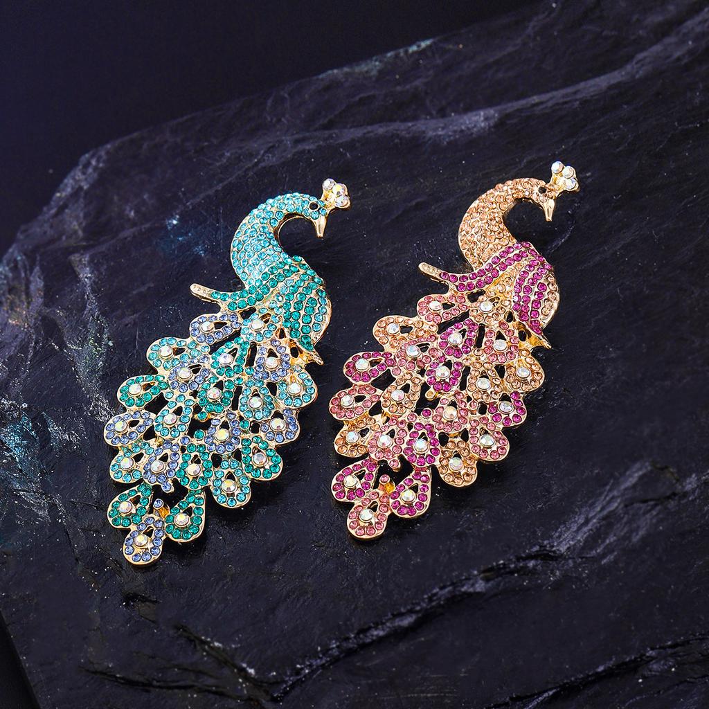 New Exquisite Fashion Peacock Brooch Temperament Elegant Women's High-end Dress Blazer Accessories Pin Corsage