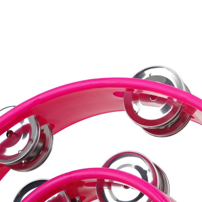 Круглый ударный двухрядный колокольчик, бубен, двойной полумесяц, ручная погремушка, КТВ, музыкальная вечеринка для кемпинга