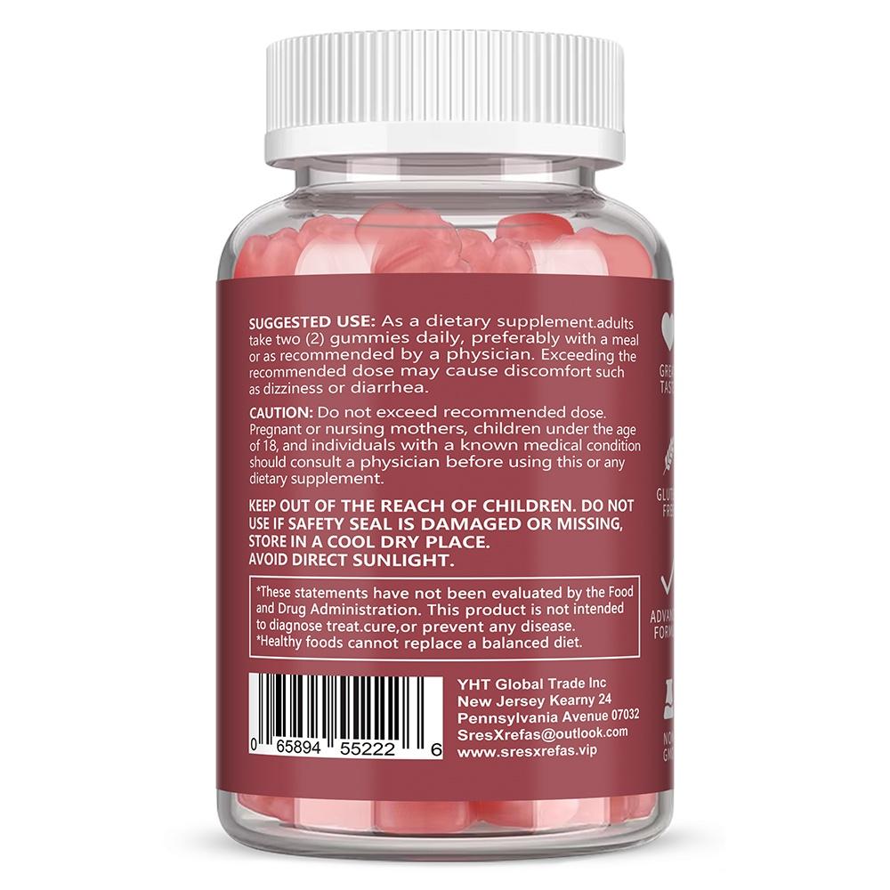 SresXrefas Collagen Gummies, Type I Hydrolysed, 150mg, Strawberry, 60 Gummies