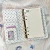 A6 Ретро Белый в Горошек с 45 Листами Внутренней Страницы DIY PU Зажимной Блокнот Блокнот на Кольцах