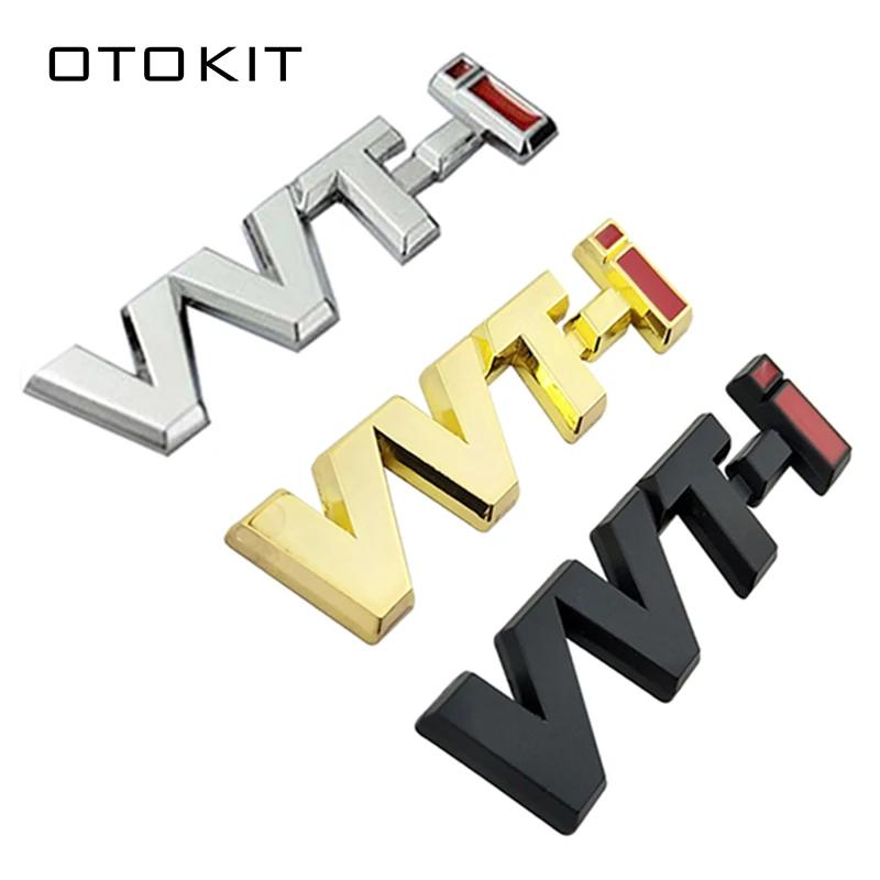 RE02Metal Alloy VVTi Logo Chrome Silver Strip Car Fender Sticker Side Emblem Badge for TOYOTA Camry COROLLA YARiS Ralink REIZ CROWN