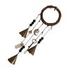 Witch Bell Protection Door Hangers Wind Chime Wreath Handmade Wiccan Magic Hanging Ornament for Home Doorknob Witchcraft