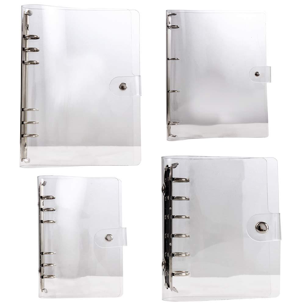Office Supplies School Folder Transparent Clip File Notebook Binder Loose Leaf Ring Planner