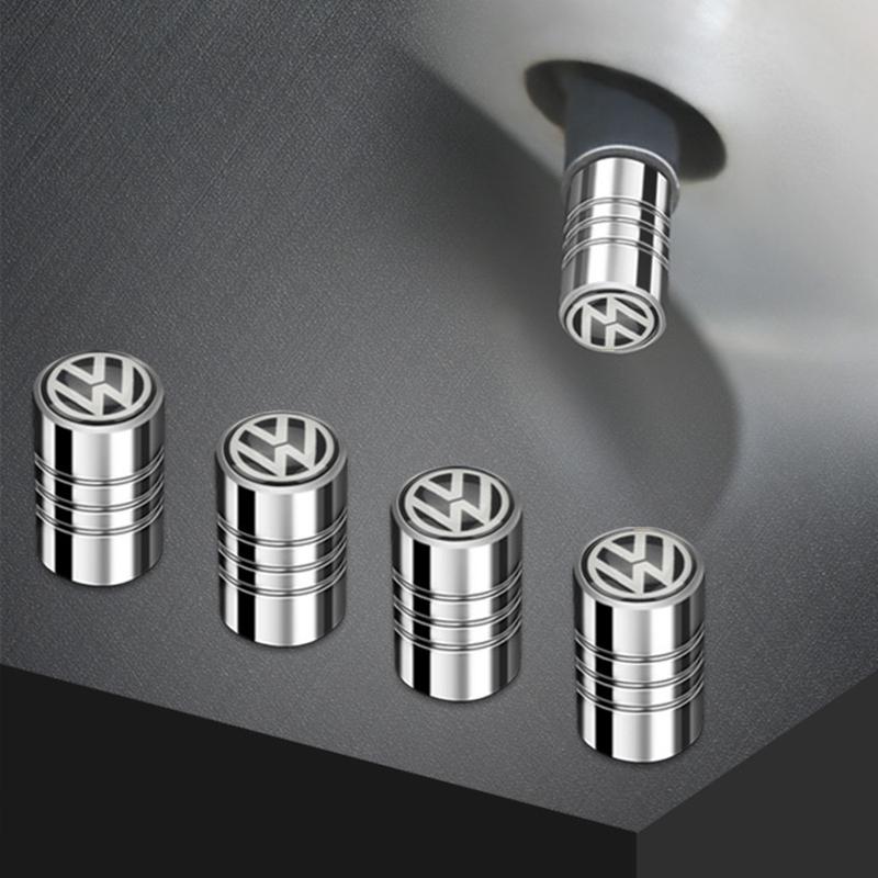 BHMTQ1 Car Tire Valve caps SUPER for VW Volkswagen Golf Polo Passat Jetta passatTouran Emblem metal wheel Cap auto accessories Styling