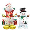 Набор для украшения воздушными шарами, Снеговик + Санта, 2 шт. (90см/110см), Вечеринка, школьный фестиваль, декор мероприятия, создание праздничной атмосферы