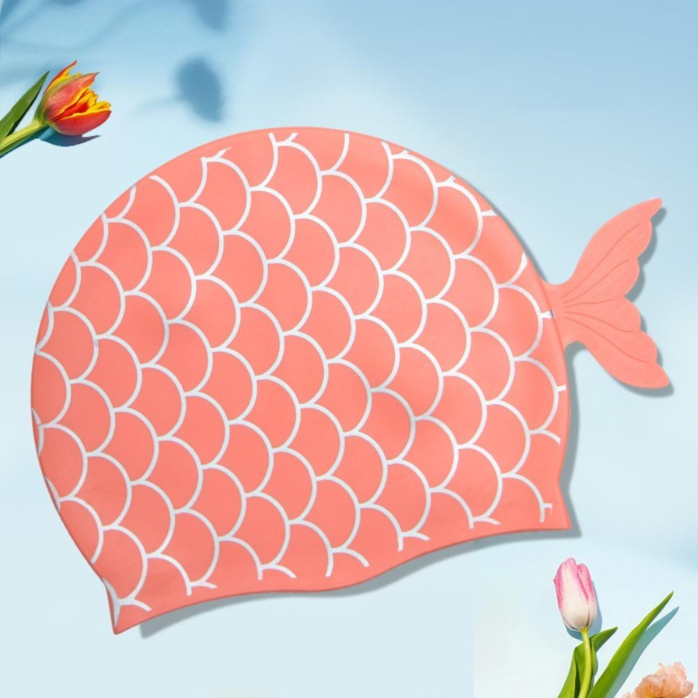 Waterproof Children Swimming Cap Soft Silicone Swim Pool Hat Girls Swim Hat  Children