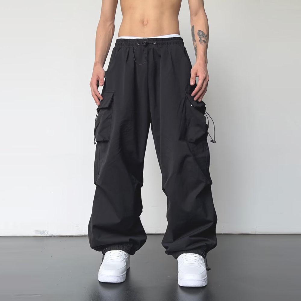 Модные мешковатые брюки-карго Y2K, мужские брюки с карманами, свободные повседневные спортивные брюки на открытом воздухе, спортивные штаны, уличная одежда, спортивные костюмы в корейском стиле