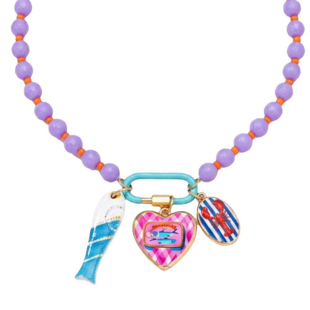 Ornaments Bohemian Resin Beaded Necklace Sea Series Beach Beaded Necklace Holiday