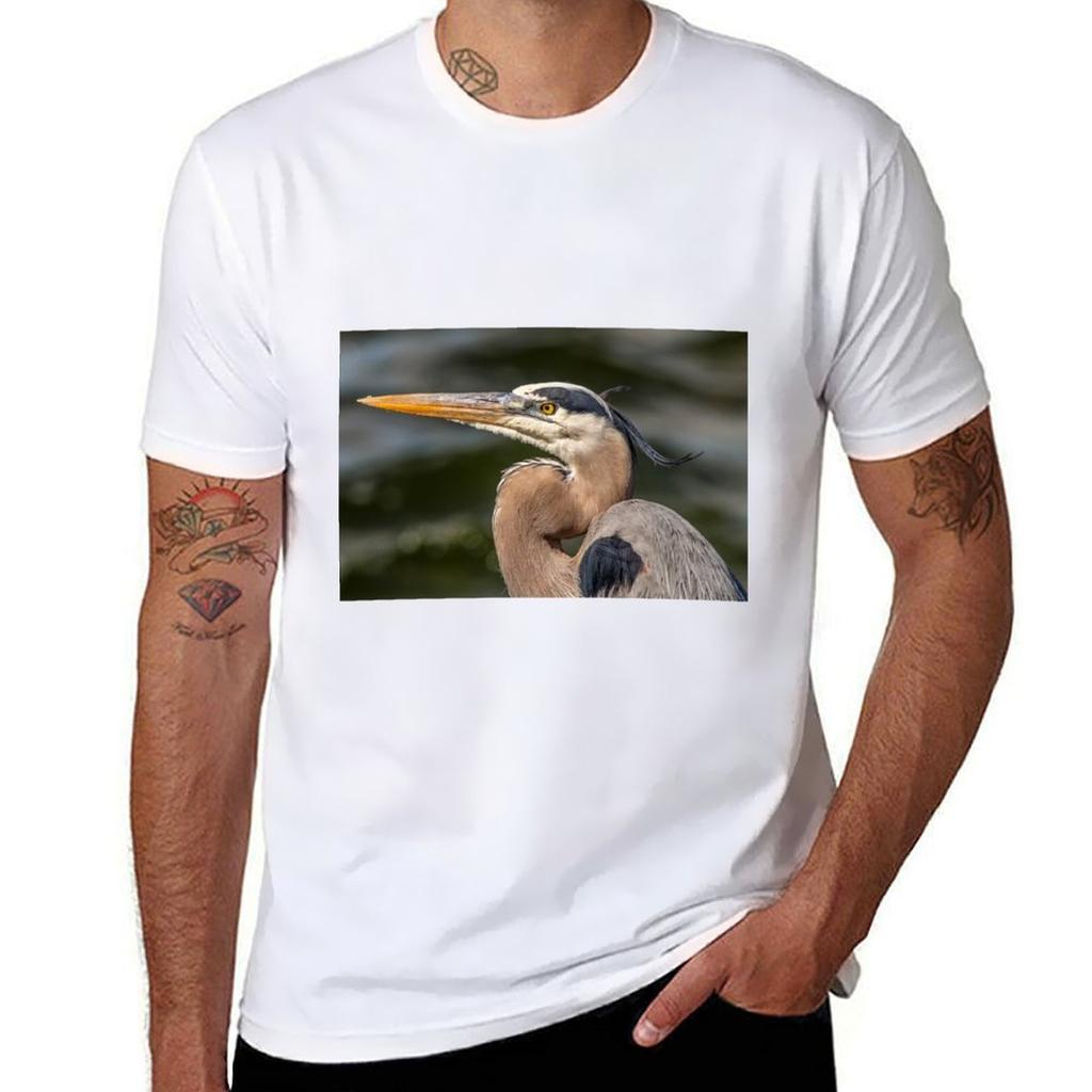 Great Blue Heron In Florida Tshirt Antipilling Casual Tshirt