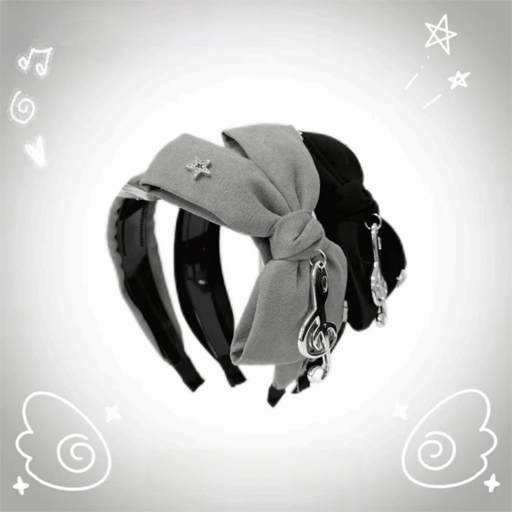 Subculture Note Gothic Headband Lolita Y2K Hair Hoop Retro Punk Hair Band for Girls