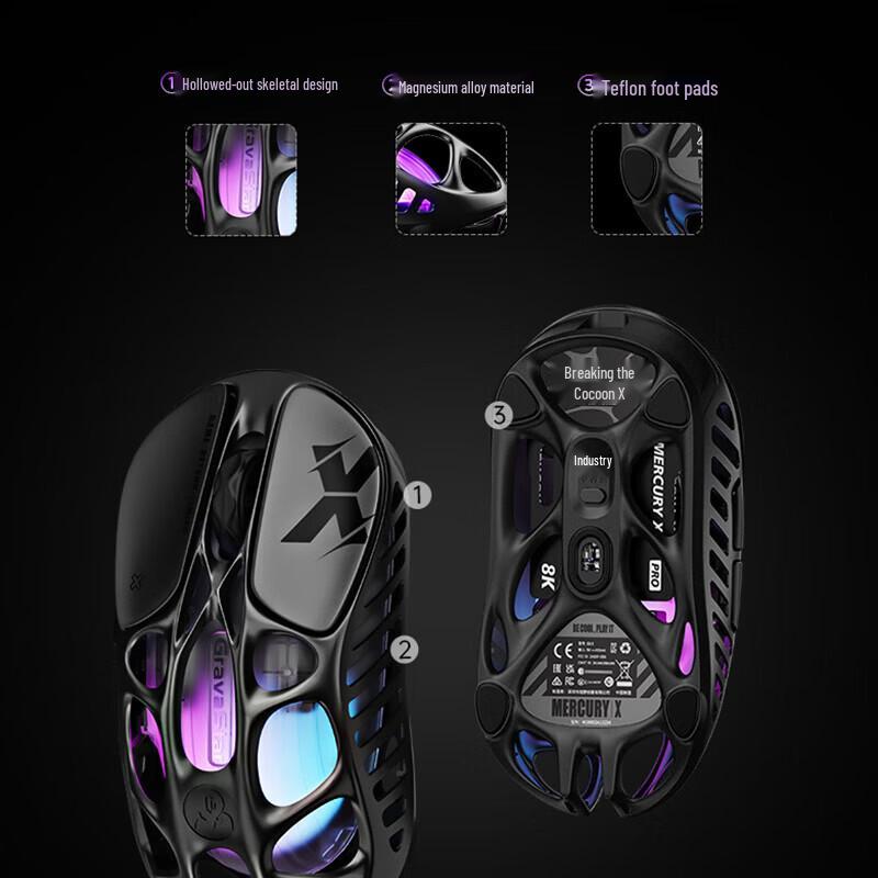 GravaStar Cocoon X Pro Tri-Mode Gaming Mouse