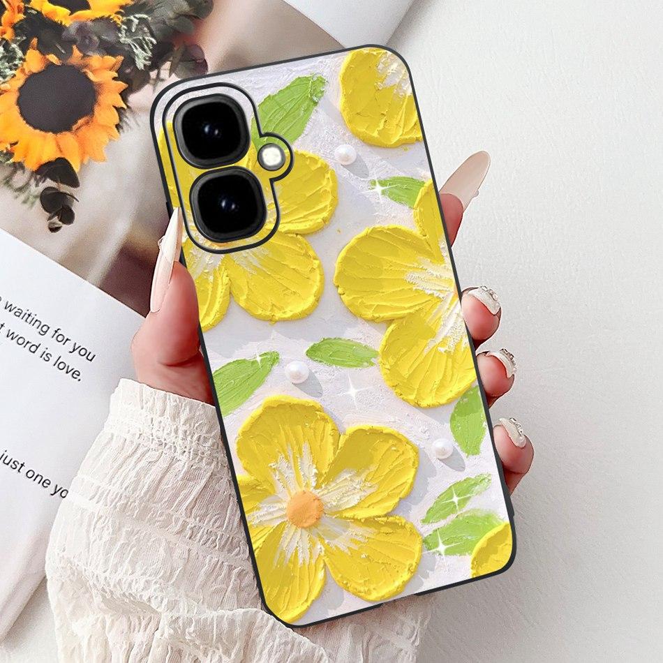 For Infinix Smart 10 2025 Elegant Floral Butterfly Phone Case For Infinix Smart10 Soft Silicone TPU Cases