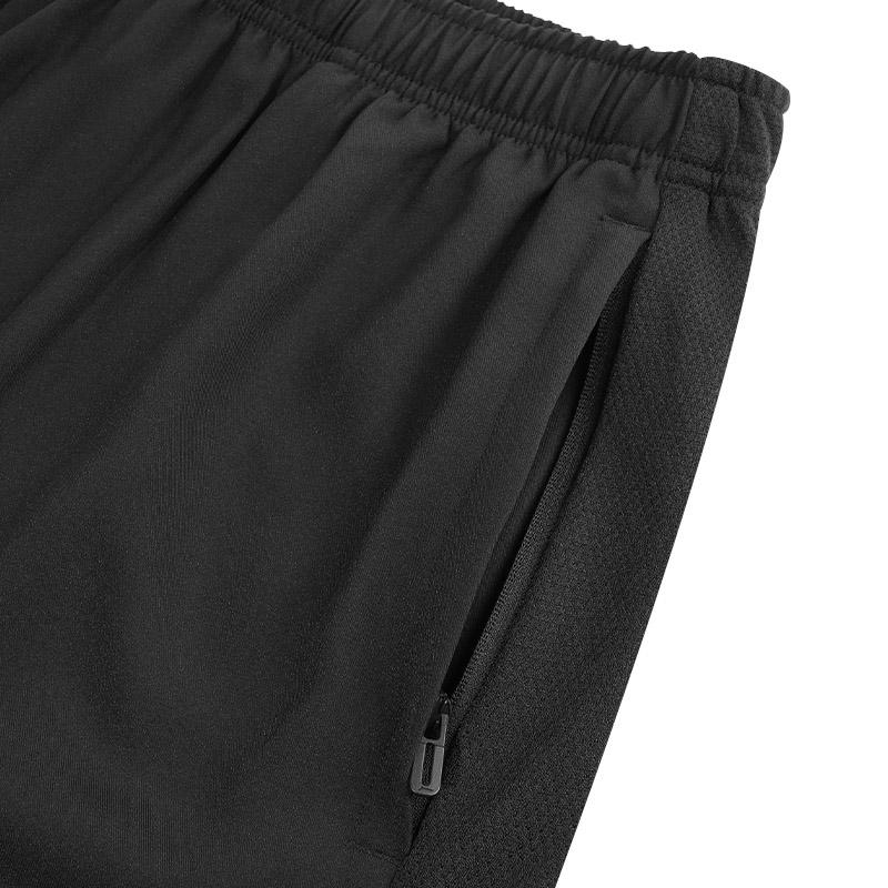 Li-Ning Летняя быстросохнущая футболка с коротким рукавом, удобные дышащие фитнес-шорты, повседневный спортивный комплект, мужская активная одежда, черный ATSV597-2+AKSU923-1