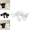 Black And White Cat Plush Toy With Funny Expression For Halloween Gift And Collectors Item