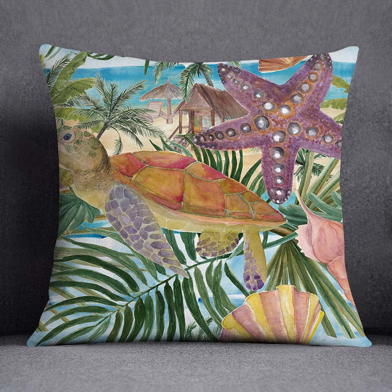 Наволочка с изображением морского животного и русалки, украшение для дома, квадратная наволочка, украшение для дома и офиса, наволочка