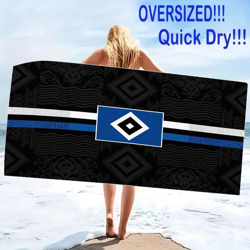 Hamburger Sv Print Beach Towel, Large Soft Quick Dry Towel for Beach Camping Swimming
