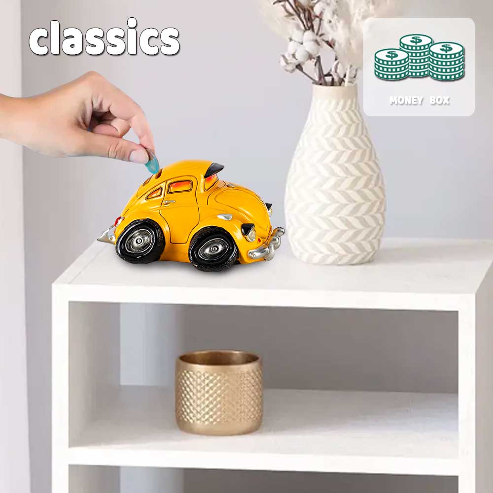 Декоративная фигурка модели автомобиля Жук - Коллекционный автомобиль Домашний декор Настольное украшение Пейзажный подарок для автолюбителей
