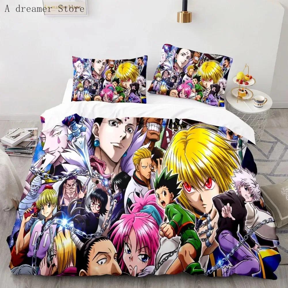 3d Hunter X Hunter Комплект постельного белья Twin Full Queen Size Anime Комплект постельного белья для детей Пододеяльник для спальни Домашний декор
