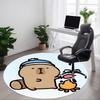 1pc Capybara, Campfire Chair Carpet for Office Non-Slip, Machine Washable Rug for Office, Room - Holiday Decor, Machine Made yy251016075