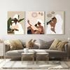 African Woman Art Prints Boho Abstract Fashion Afro Black Girl Bathing Posters Tropical Plants Jungle Lady Canvas Painting Decor No Frame