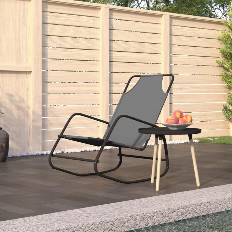 Day and Night - Day and Night Steel and Gray Textilene Rocking Lounger
