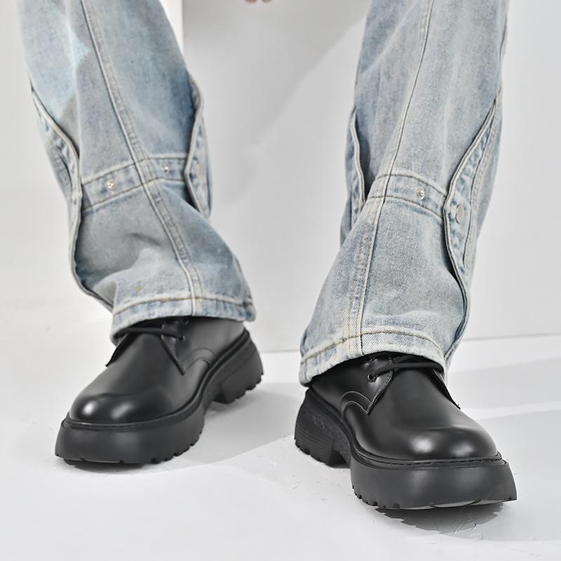 Оксфорды Деловые Мужские Свадебные Кожаные Туфли Мужские Лифты Увеличение Роста 5см Большие Размеры 38-46