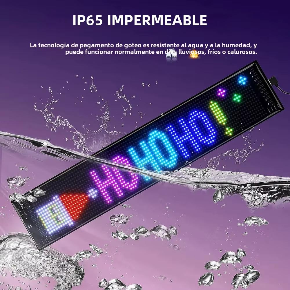 RGB LED Матричная Пиксельная Панель Гибкая Водонепроницаемая Бегущая Строка Рекламная Вывеска Bluetooth APP Программируемый Экран для Автомобильного Дисплея