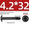 Black Phillips Flat Head Self-Tapping Screws with Washer, 410 Stainless Steel, 4.2M-4.8 Size.