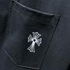 8010 CHROME HEARTS Лето 2026 Новая Высококачественная Хлопковая Круглый Вырез Свободная Большого Размера Мужская и Женская Футболка Футболка для Пары