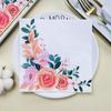 Disposable Party Napkin Double Layer 20 Pieces/Pack Floral Pattern On White Background