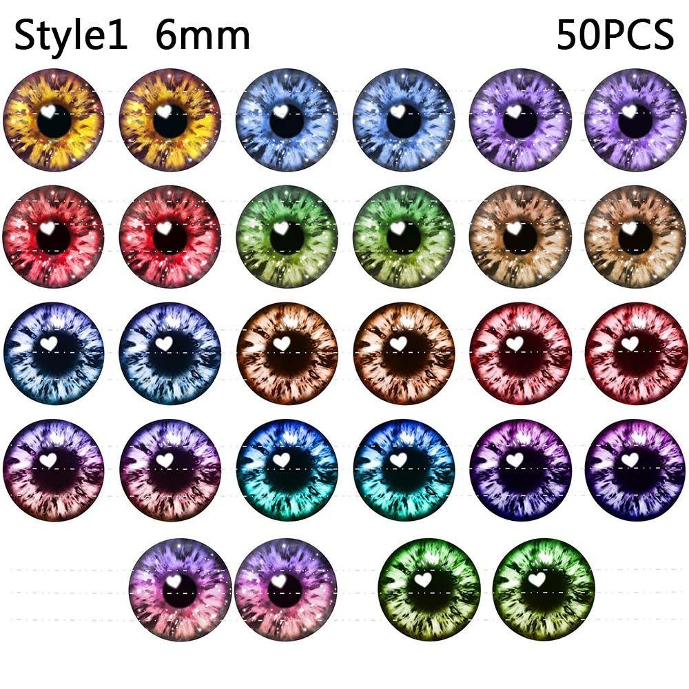 50 шт./25 пар Горячее время Аксессуары с драгоценными камнями Глаза животных Сделай сам Поделки Стеклянные глаза кукол Кукольные глазные яблоки