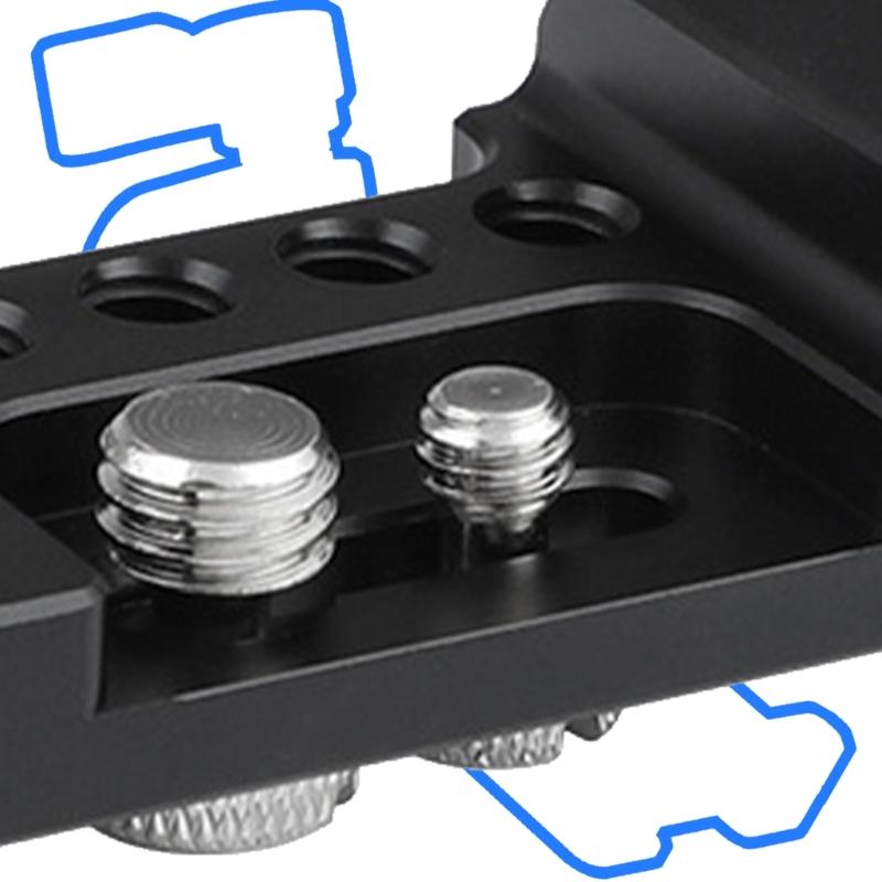 1 Set Photography Mounting Board 15mm Pipe Clamp Secure Camera Plate Multiple Thread Holes Aluminum Construction
