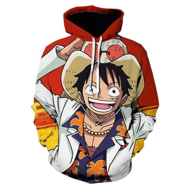 Толстовка с капюшоном в стиле японского аниме One Piece Луффи, толстовки с 3d принтом, куртка в стиле Харадзюку, толстовка высокого качества с героями мультфильмов, спортивные костюмы для подростков