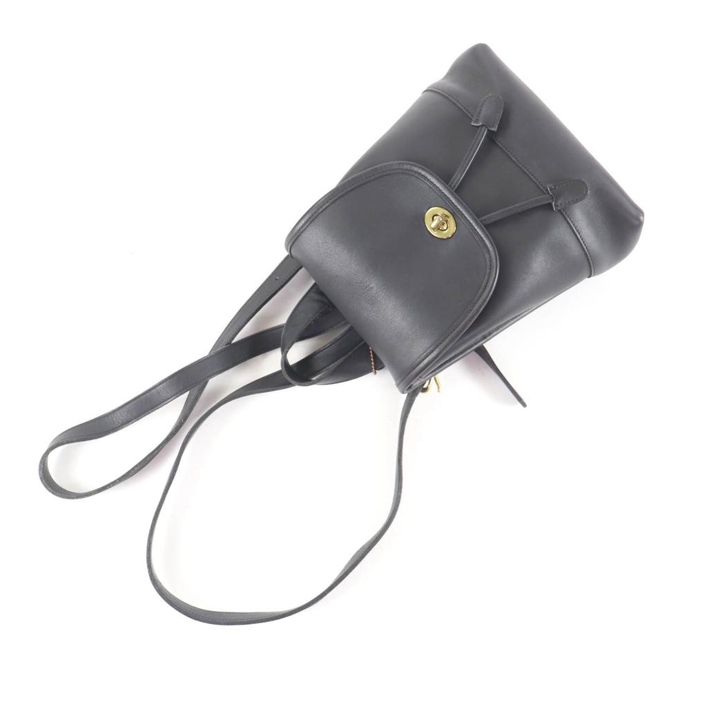 Отличный рюкзак-Daypack COACH Старый coach черный Кожаная перчатка Женский 9960 Б/у