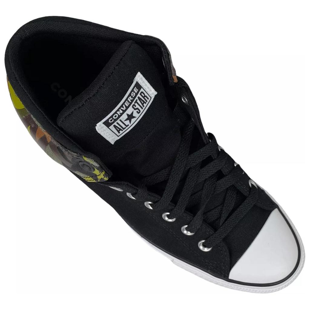 Converse Chuck Taylor All Star Уличная мода Высокие парусиновые кеды Унисекс Кроссовки Черные 168724F