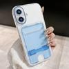 Прозрачный чехол 2 в 1 с карманом для карт для IPhone 17 16 15 14 Plus 13 12 11 Pro Max с подставкой Ударопрочный чехол
