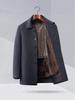 Мужское шерстяное пальто в стиле business casual со съемной подкладкой