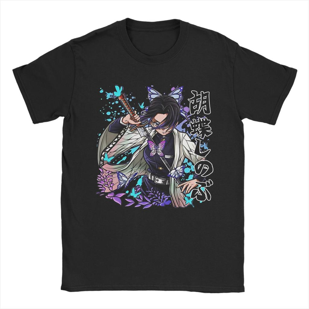 Demon Slayer Shinobu  Japanese Anime  T Shirt Men Women Cotton Casual T-Shirt Round Neck  Tee Shirt Short Sleeve Clothes Classic