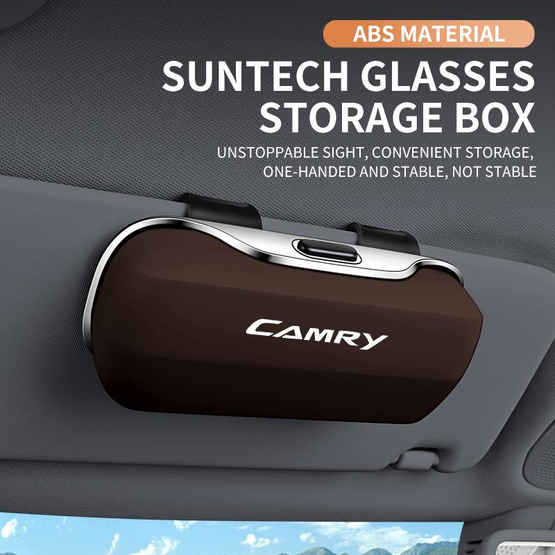 Car Eyewear Case Box Sunglasses Holder Sun Visor Storage Protective Frame Box Glasses Clip Portable For Toyota Camry