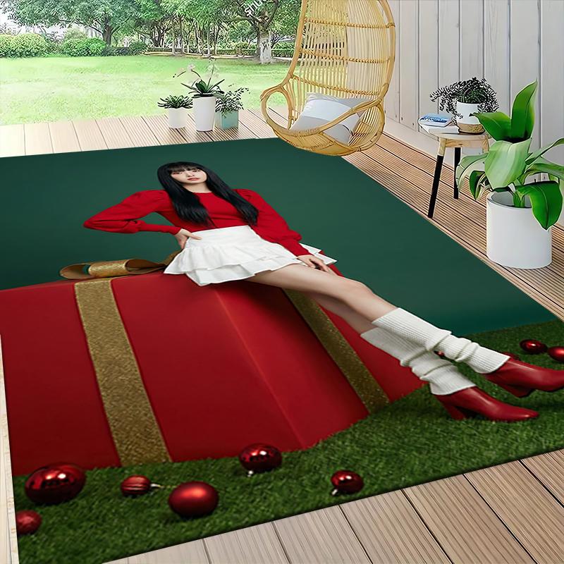 Christmas Gift Fashion Carpet Rug Soft Washable Anti Slip Home Living Room Sofa Mats Personalized Christmas Rug