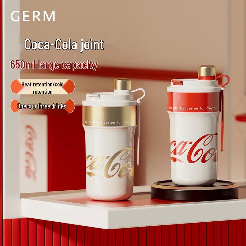 Термобутылка для воды Coca-Cola Germ из нержавеющей стали 316L с двойными стенками, 650 мл