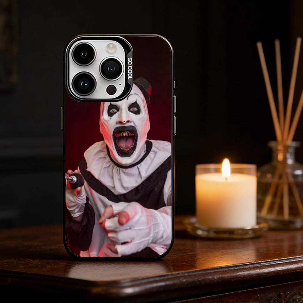 Чехол для телефона Art the Clown horror T-Terrifier Цвет Серебристый Корпус Для IPhone 17 16 15 14 13 12 11 Pro Max Plus