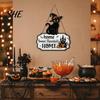 Seasonal House Decorations Halloween Wooden Welcome Door Sign, Black Cat Ghost Pumpkin Hanging Decor Indoor Outdoor for Porch, Rustic Farmhouse Spooky