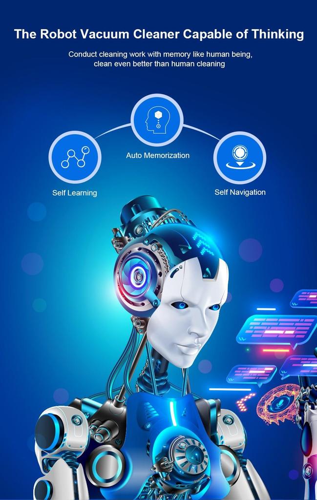 Liectroux N7S-U Robot Vacuum Cleaner and Wet Mop Combo, Smart Mapping, WiFi App, 6000Pa Suction