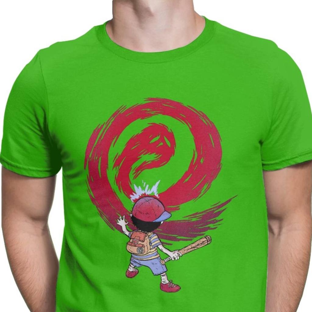Cosmic Destroyer Earthbound Tops T Shirt for Men Mother RPG Ness Lucas Giygas Video Game T Shirts Pure Cotton Camisas Hombre