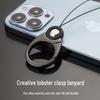 Metal Phone Ring Holder with Durable Lanyard, Hand Strap, Keychain, Belt Clip